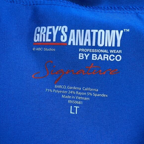 Barco Grey’s Anatomy 3 Pocket Low Rise Cargo Straight Leg Scrub Pants Size LT - Picture 3 of 10